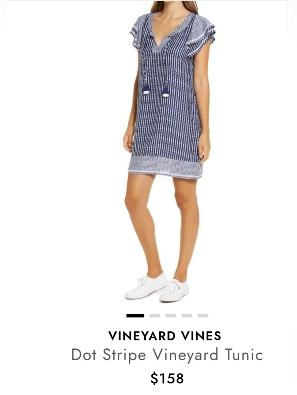 Vineyard Vines Tunic Style Dress With Tassel Ties >NWOT
